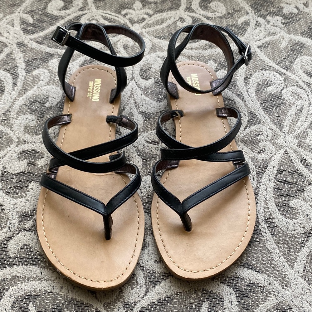 Mossimo Target black strappy sandals sz 7
